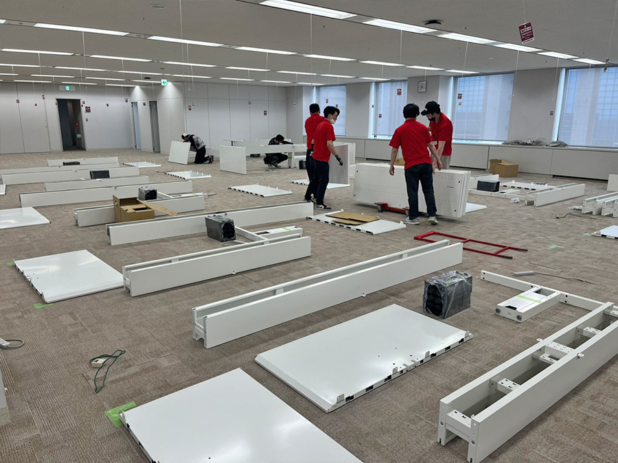 ブラックフレーム パーテーション会議室